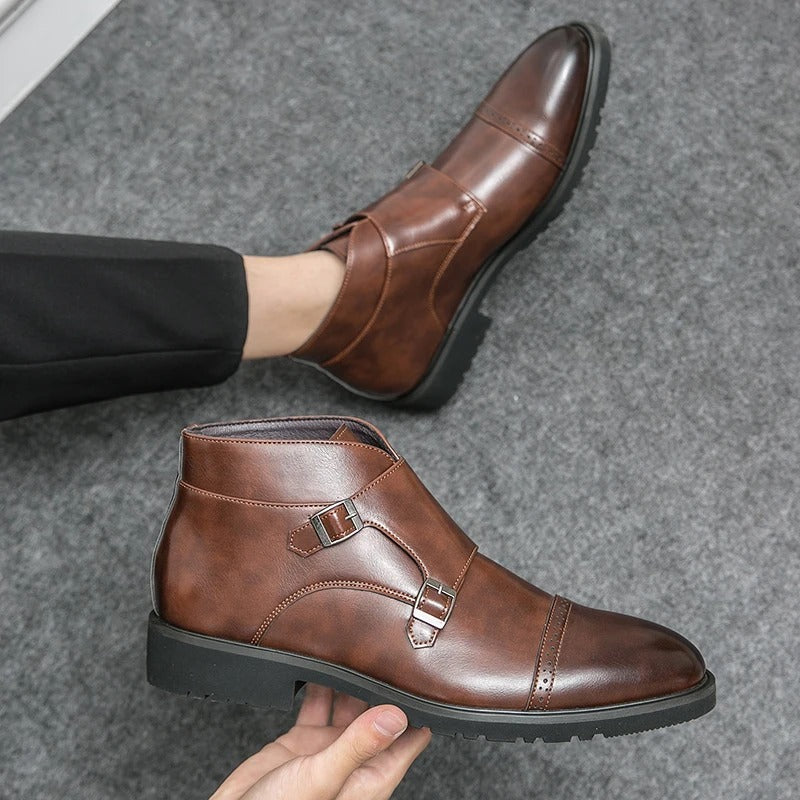 Botines dobles monje de cuero sintético Parker™