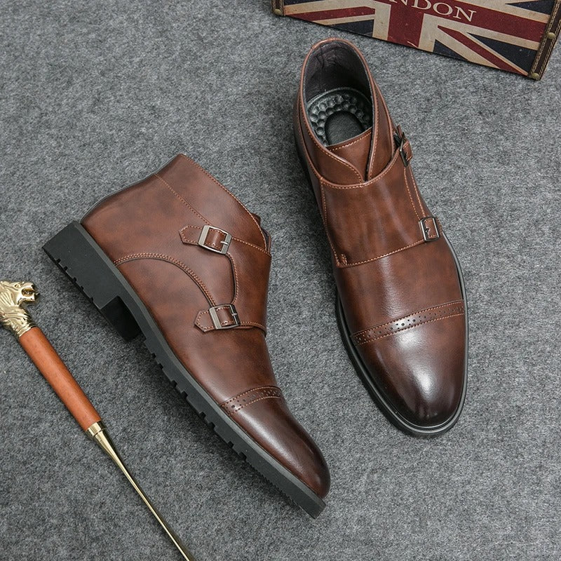 Botines dobles monje de cuero sintético Parker™