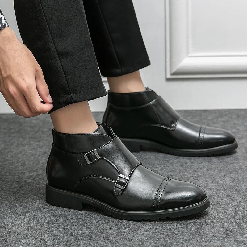 Botines dobles monje de cuero sintético Parker™