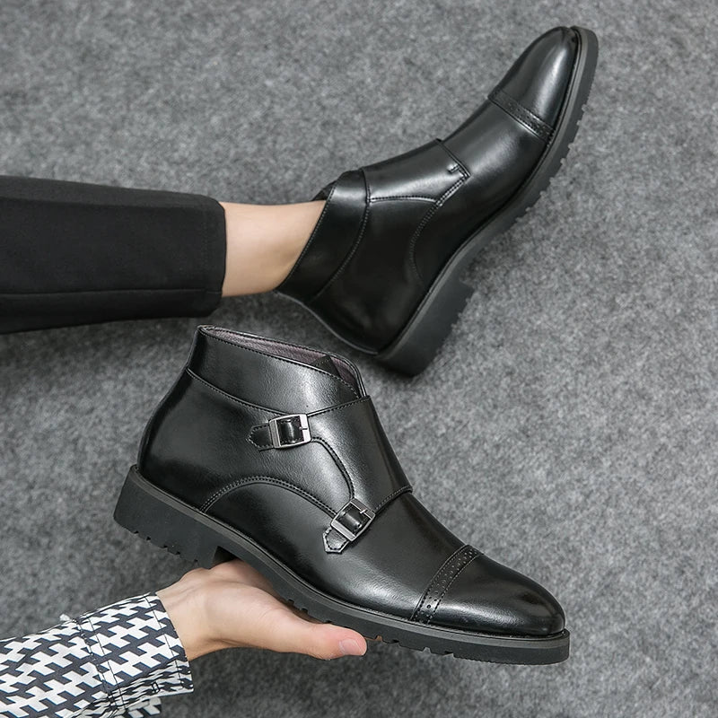 Botines dobles monje de cuero sintético Parker™