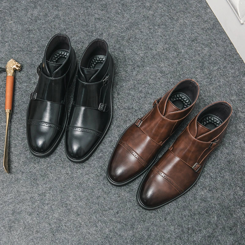 Botines dobles monje de cuero sintético Parker™