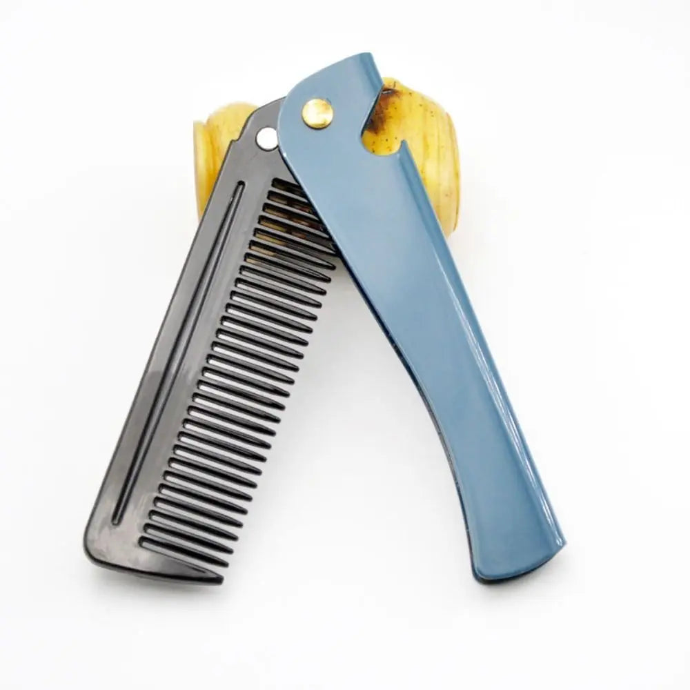 Pentes de aço dobráveis para homens, pente portátil, bolso dobrável, ferramenta de metal, dentes para cabelo e barba, fácil de usar