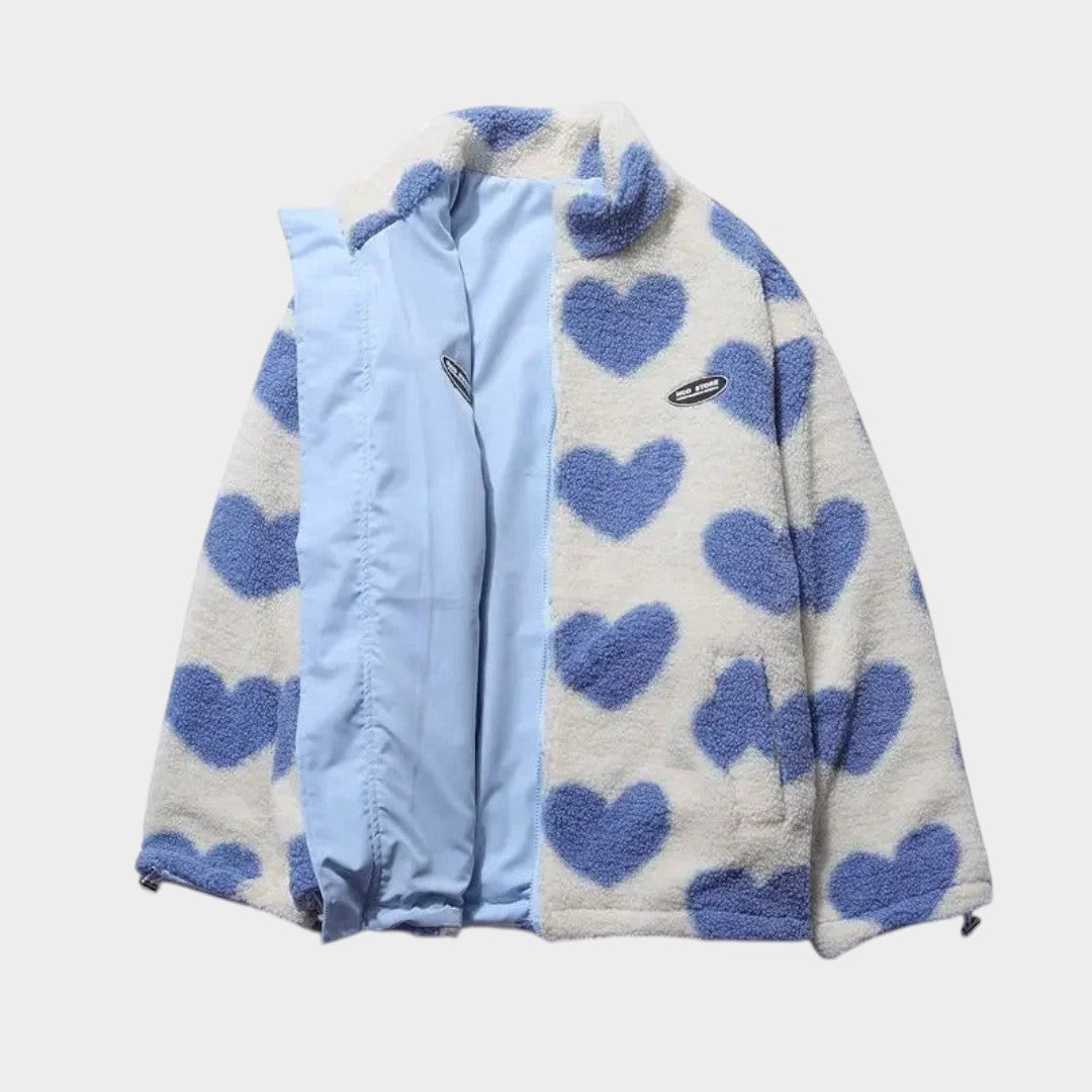 Diana™ | Chaqueta reversible con estampado de corazones y diseño cómodo