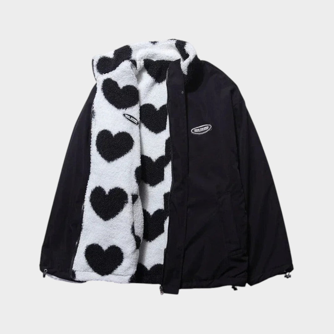 Diana™ | Chaqueta reversible con estampado de corazones y diseño cómodo