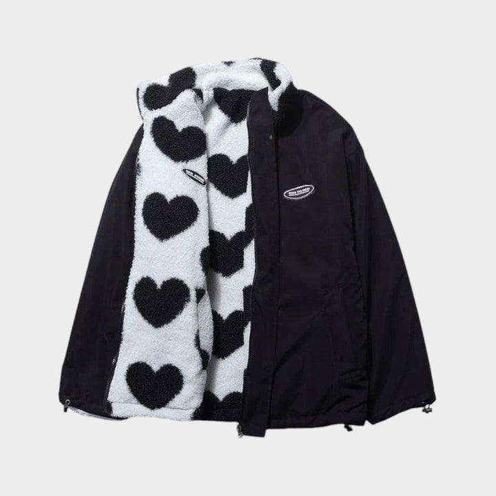 Diana™ | Chaqueta reversible con estampado de corazones y diseño cómodo