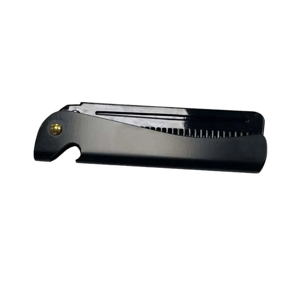Pentes de aço dobráveis para homens, pente portátil, bolso dobrável, ferramenta de metal, dentes para cabelo e barba, fácil de usar