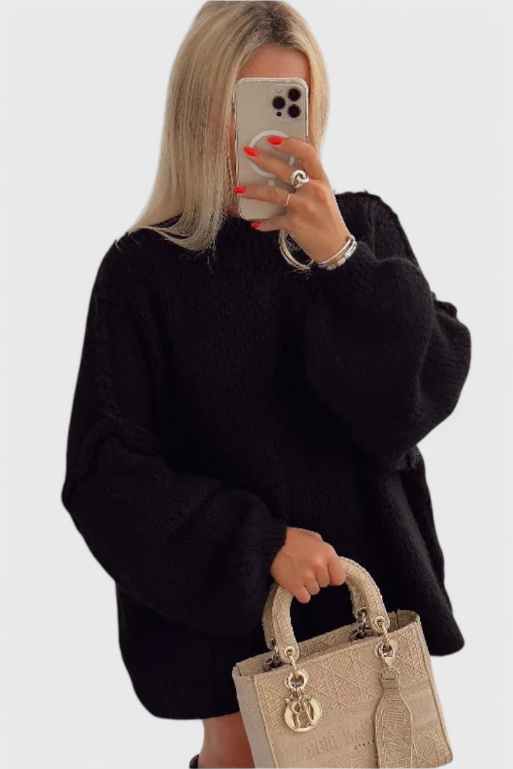 casia | Jersey de Punto Oversize con Mangas Globo