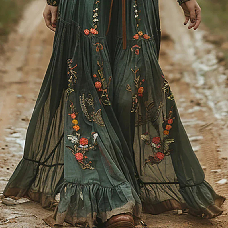 Auré™ | Vestido Maxi Floral Boho