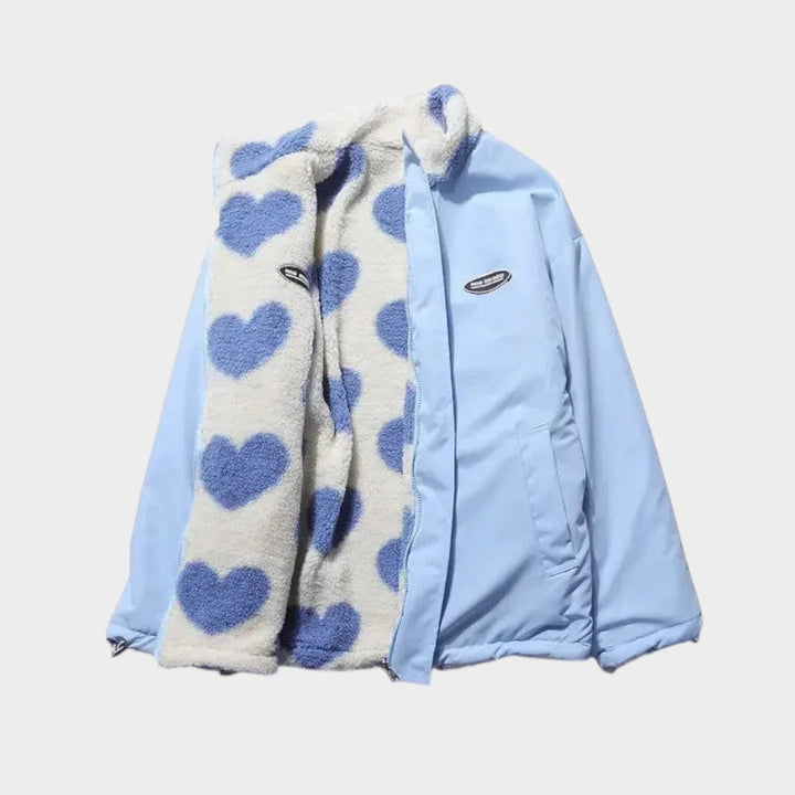 Diana™ | Chaqueta reversible con estampado de corazones y diseño cómodo
