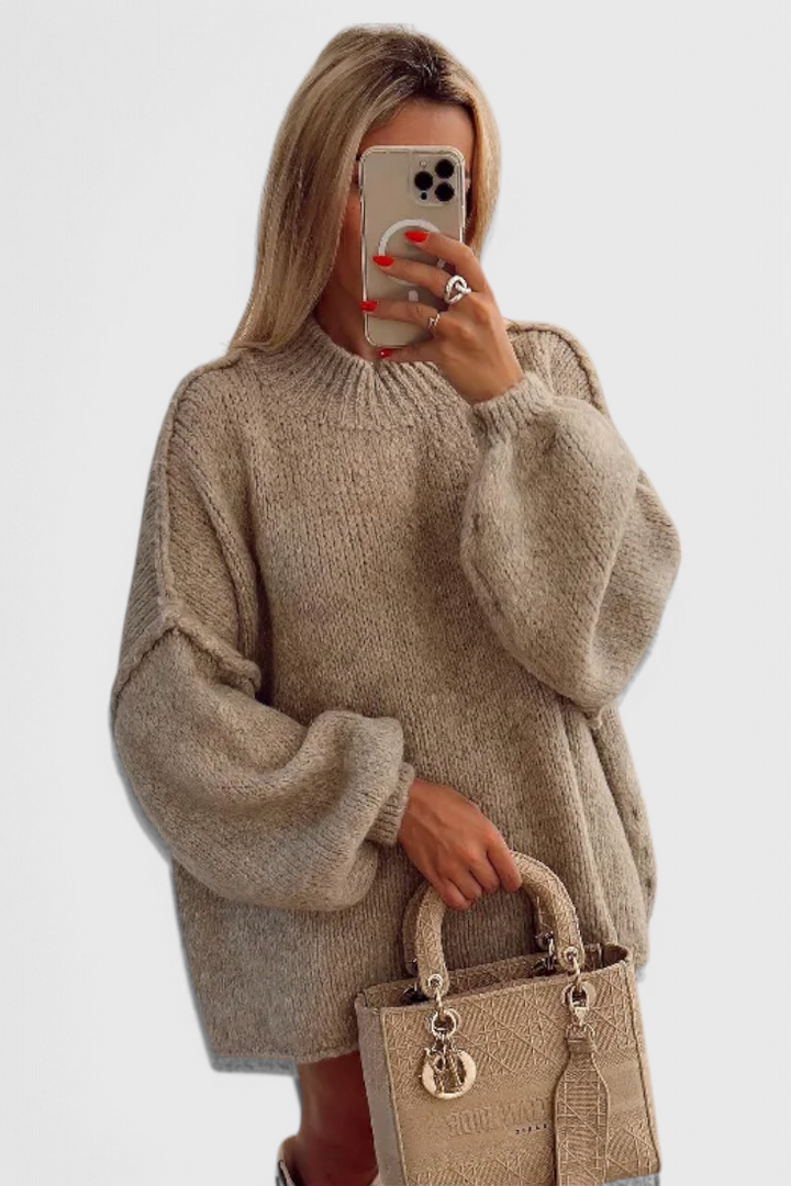 casia | Jersey de Punto Oversize con Mangas Globo