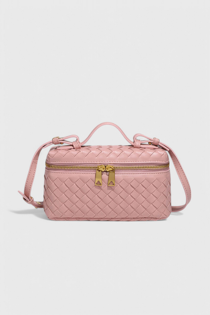 Milla Bolso Mini Tejido con Accesorios Dorados