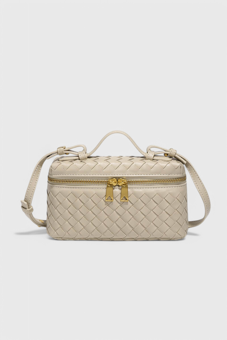 Milla Bolso Mini Tejido con Accesorios Dorados
