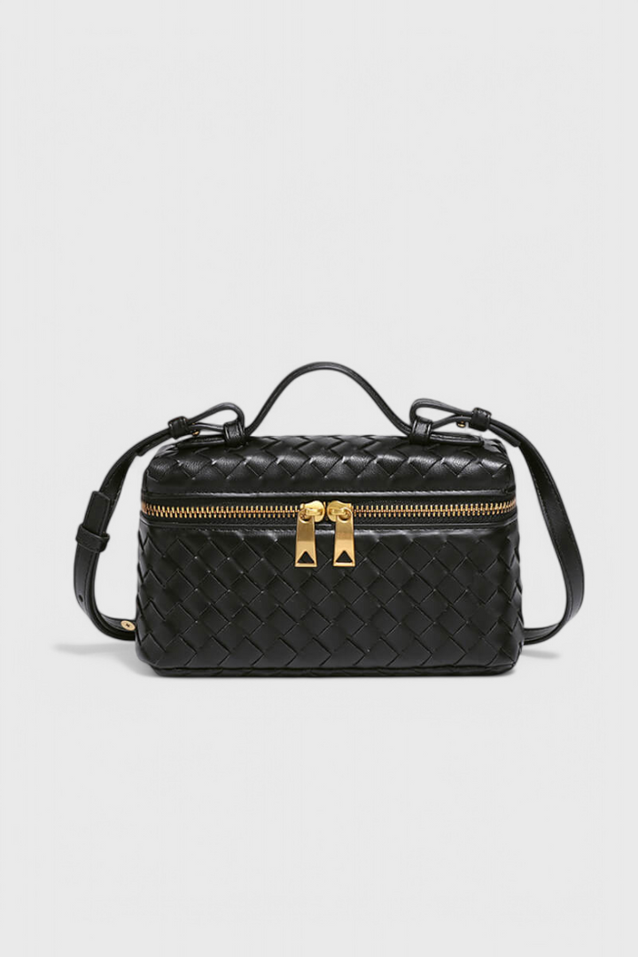 Milla Bolso Mini Tejido con Accesorios Dorados