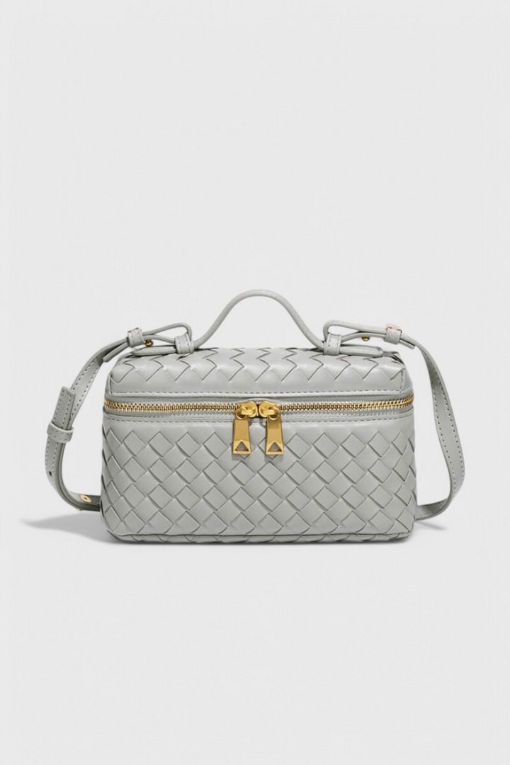 Milla Bolso Mini Tejido con Accesorios Dorados