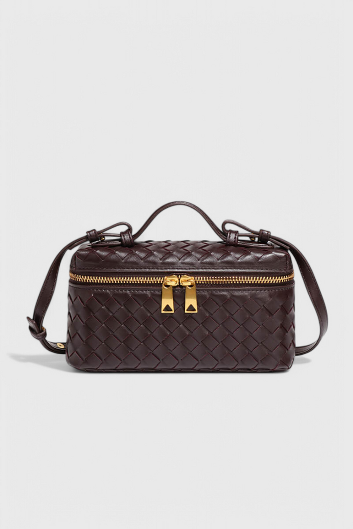 Milla Bolso Mini Tejido con Accesorios Dorados