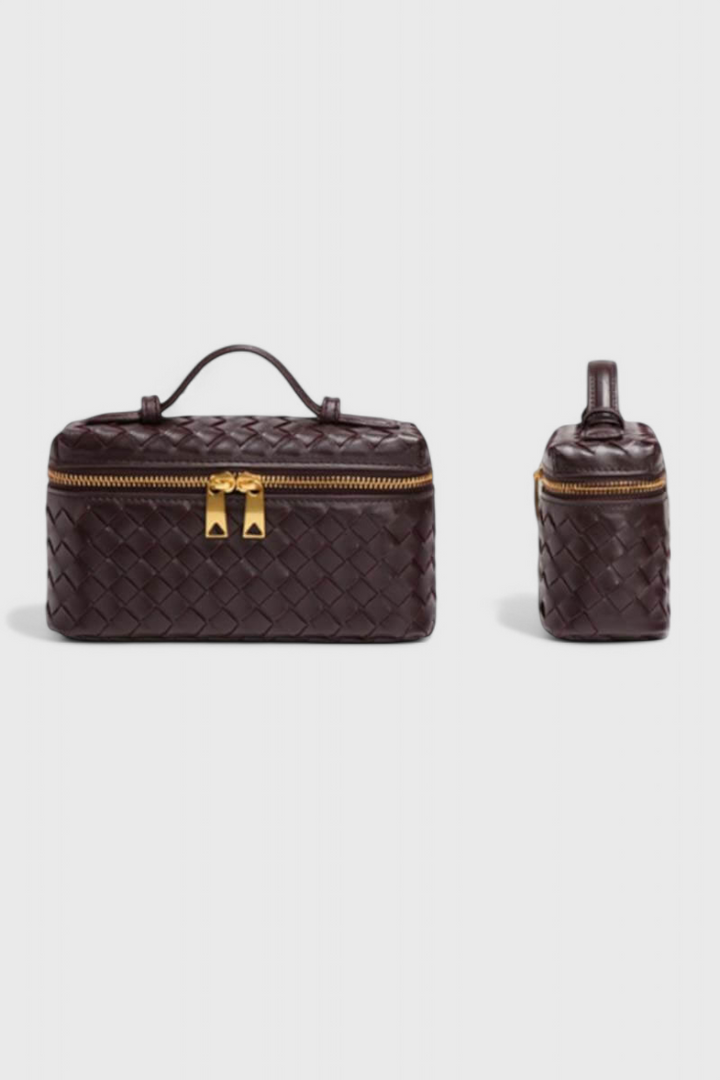Milla Bolso Mini Tejido con Accesorios Dorados