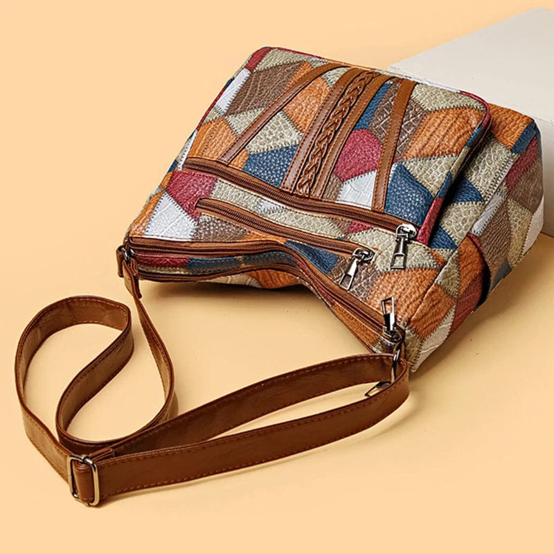 Solara™ | Bolso de mano de cuero con mosaico