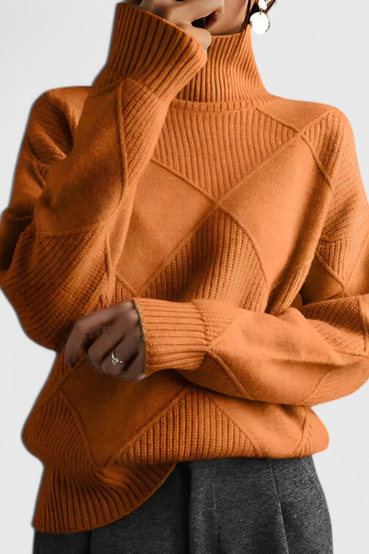Jazmín | Jersey de Cuello Alto de Cachemira