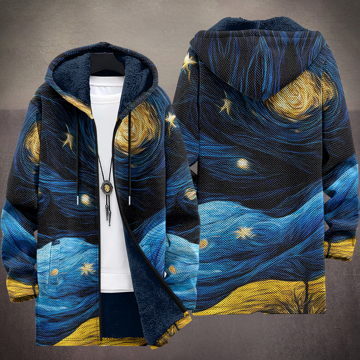 Waverley™ - Chaqueta con capucha de lujo inspirada en el arte con cremallera