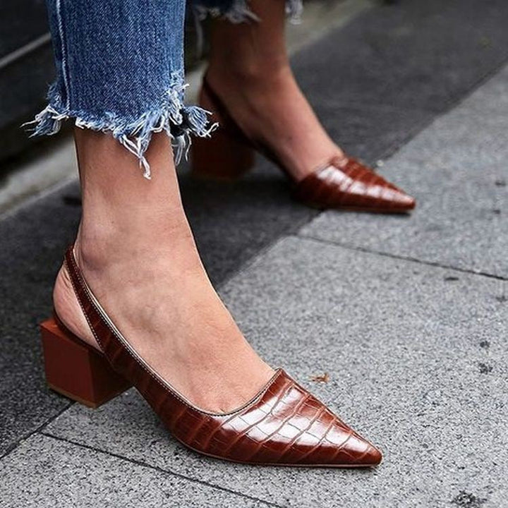 Olga - Elegant Square Heel Shoes