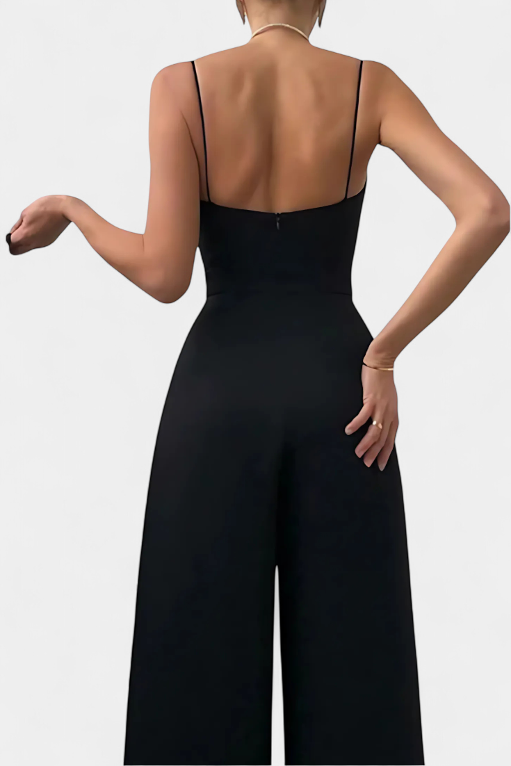 Mono Sexy Romily con Tirantes y Pierna Ancha Elegante