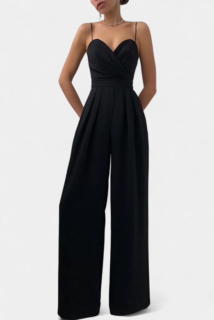 Mono Sexy Romily con Tirantes y Pierna Ancha Elegante