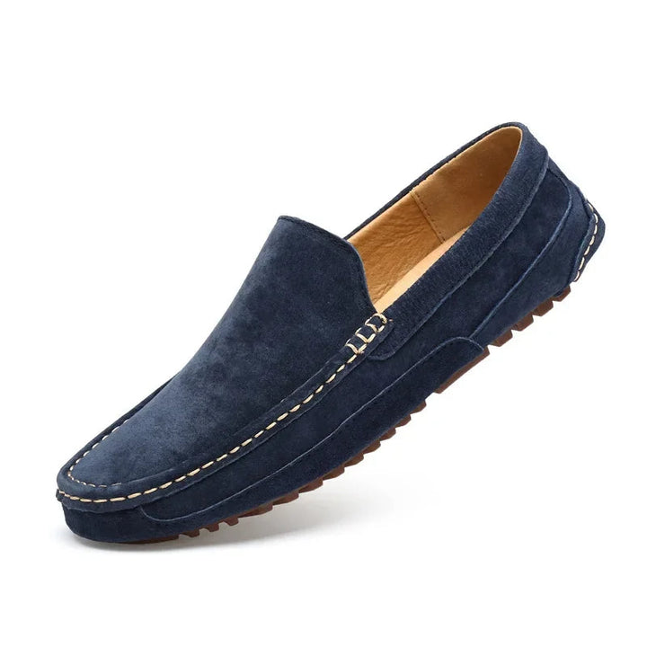 Mocasines elegantes de ante de primera calidad.