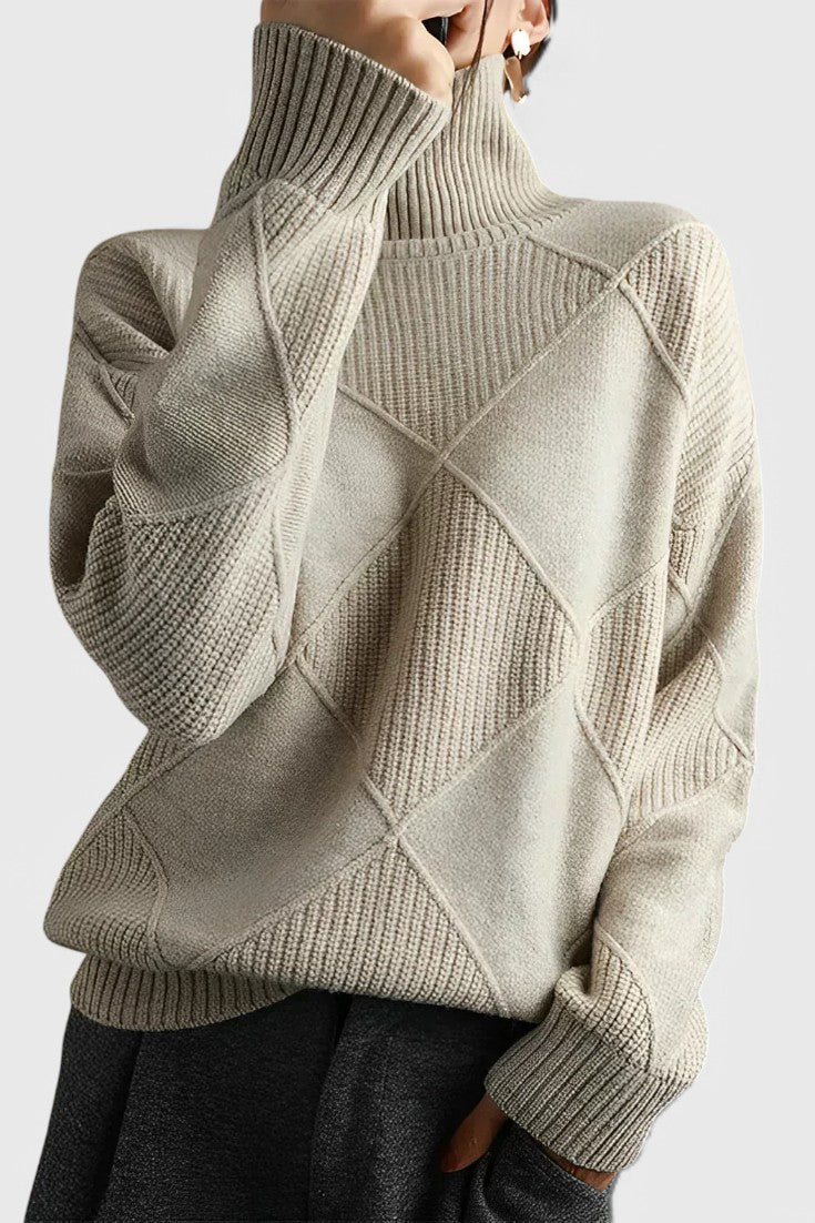 Jazmín | Jersey de Cuello Alto de Cachemira
