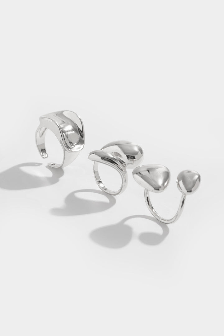 Anillos irregulares de metal