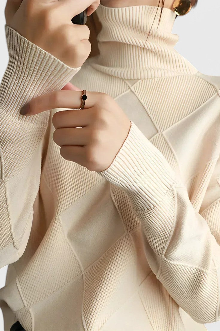 Jazmín | Jersey de Cuello Alto de Cachemira