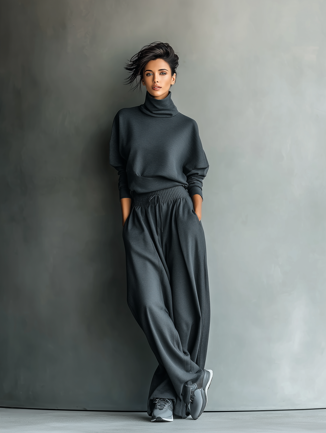 Conjunto de Punto de Pantalón Ancho