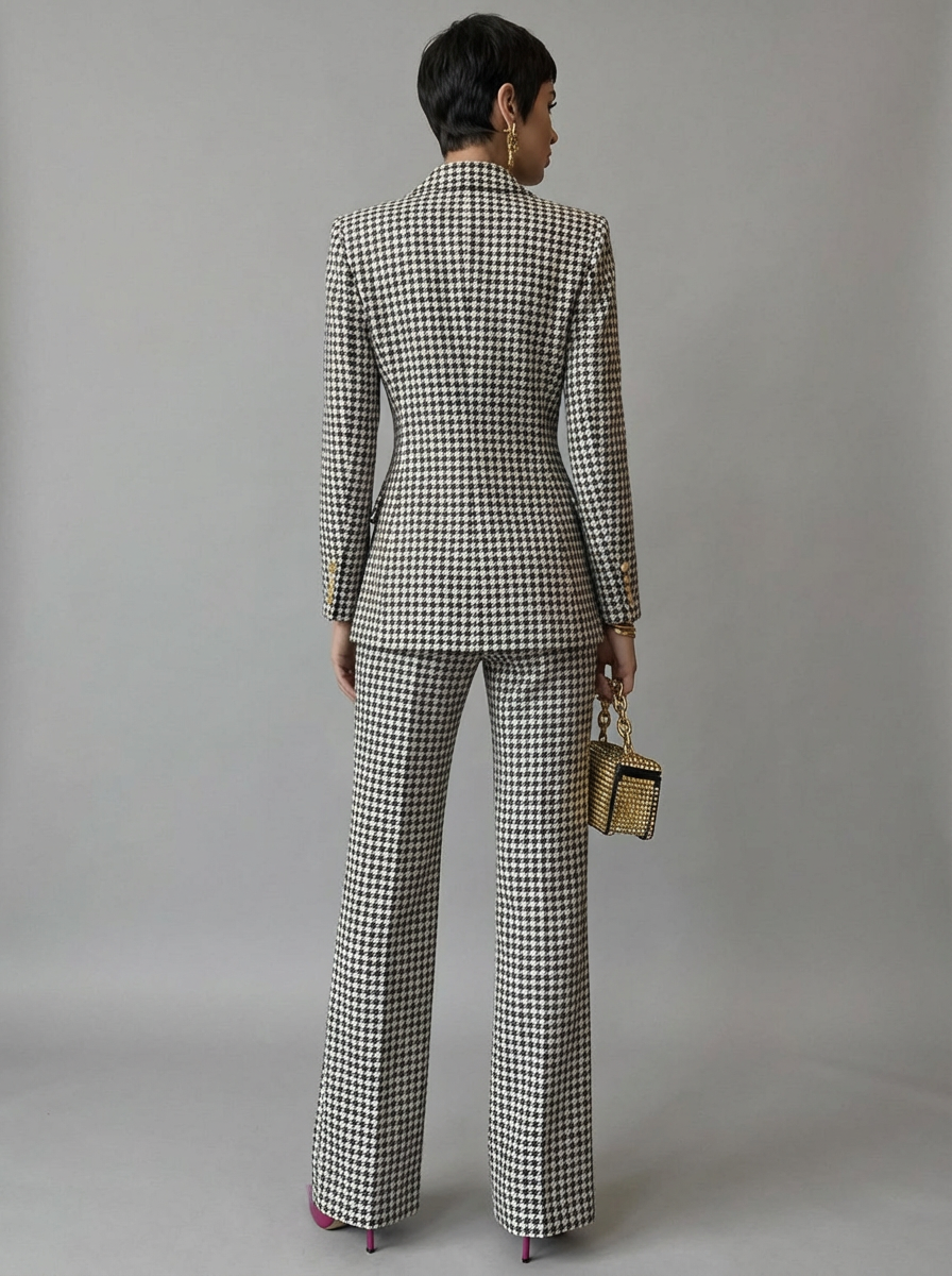 VICTORIA | TRAJE DOS PIEZAS ESTAMPADO A CUADROS