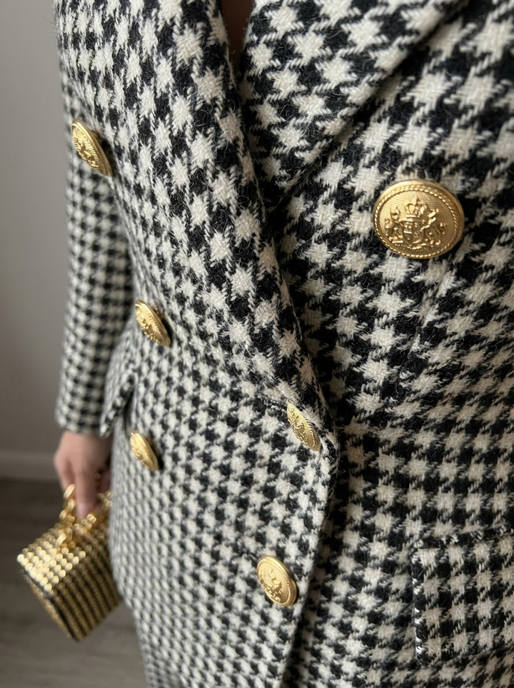 VICTORIA | TRAJE DOS PIEZAS ESTAMPADO A CUADROS