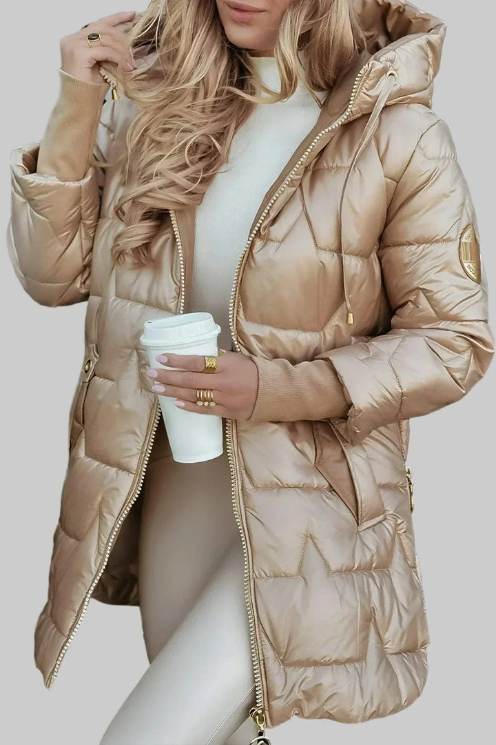 Nolwen - Abrigo Elegante de Invierno con Capucha y Acolchado