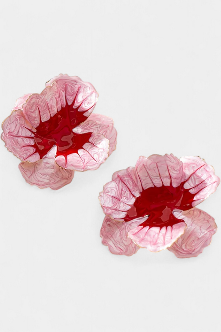 Geometric Flower Shaped Earrings