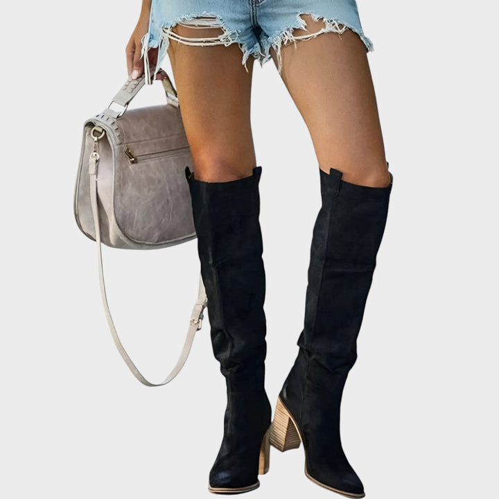 Diane | Botas de Caña Altas de Ante