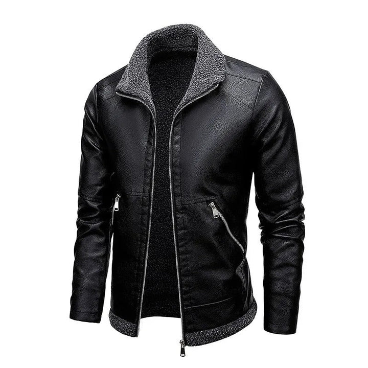 Mateo™ | Chaqueta de cuero elegante de felpa