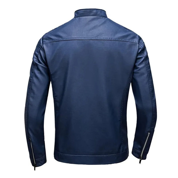 Francisco™ | Chaleco de cuero con cuello stand