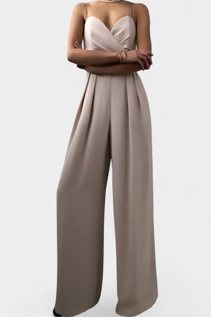 Mono Sexy Romily con Tirantes y Pierna Ancha Elegante