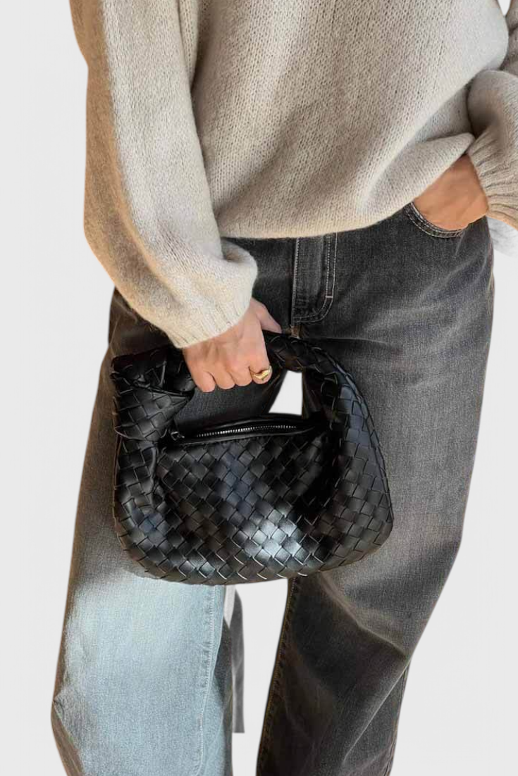 Bolso Satchel Sage Mini Tejido