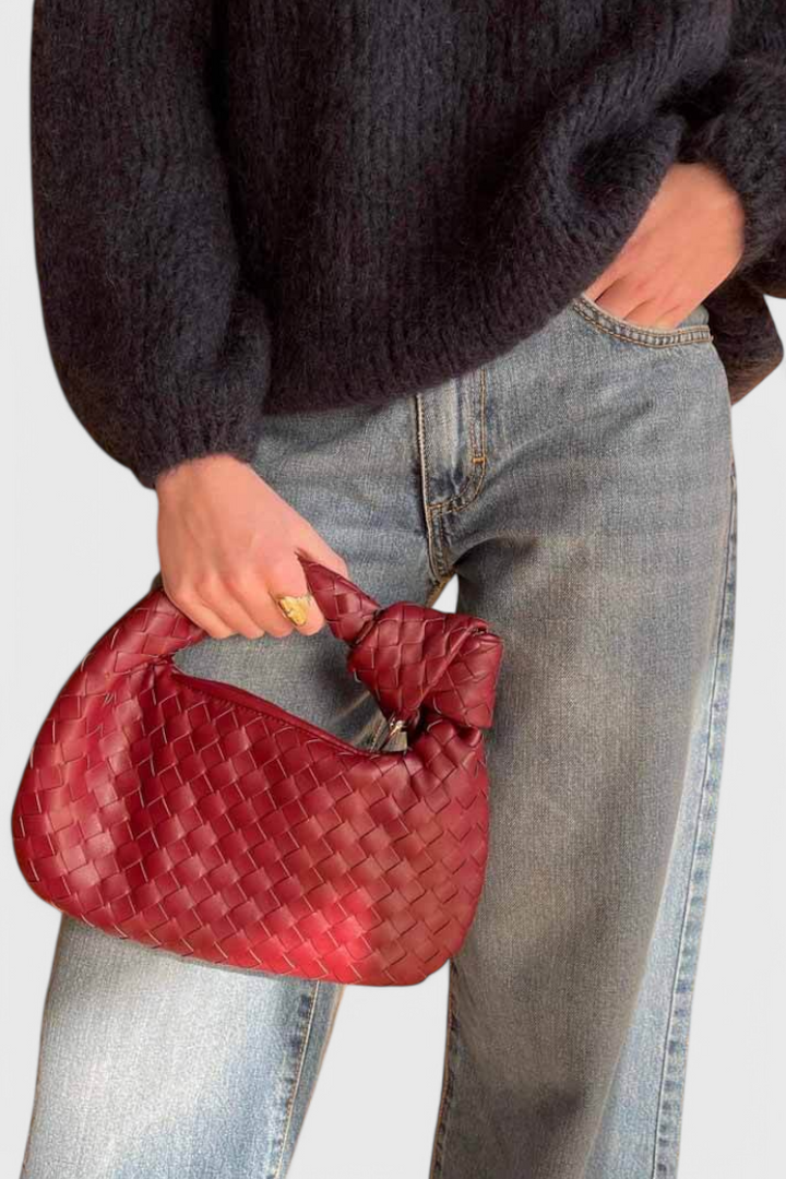 Bolso Satchel Sage Mini Tejido