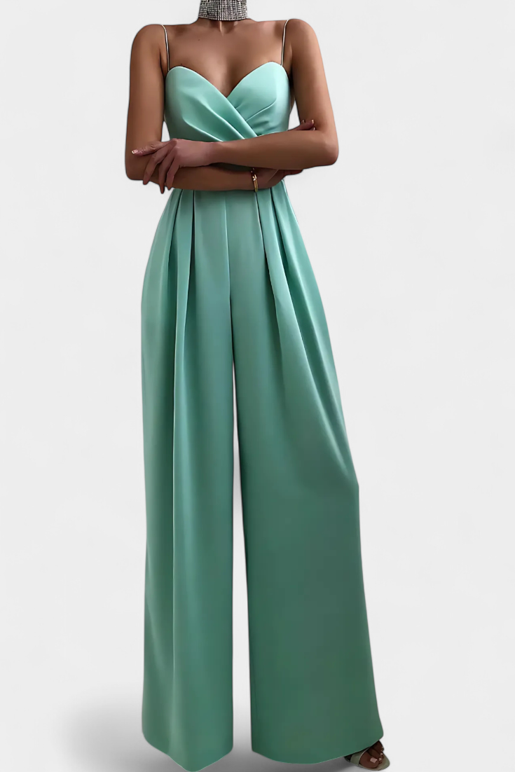 Mono Sexy Romily con Tirantes y Pierna Ancha Elegante