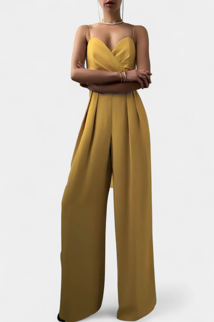 Mono Sexy Romily con Tirantes y Pierna Ancha Elegante